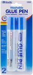 BAZIC Products Washable Glue Pen 1.7 Oz. (50 mL), Liquid Clear Glues Bond Adhesive for Art Crafts Project at School Home Office (2/Pack), 24-Pack