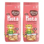 Slurrp Farm No Maida Macaroni Pasta | Gluten Free & Multigrain | Healthy Pasta made with Brown Rice and Corn | 400g X 2