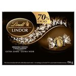 Lindt LINDOR 70% Cacao Dark Chocolate Truffles Gift Box, 156 Gram Box, Chocolate Gift Box Perfect for Gifting