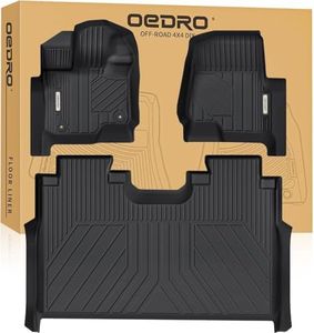 OEDRO Floor Mats Fit for 2015-2026 Ford F150 and 2022-2025 F-150 Lightning SuperCrew Cab, w/o Fold Flat Storage, TPE Precision Fit F150 Accessories Car Mats All-Weather Protection Liner