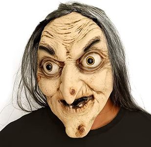 Halloween Novelty Scary Latex Witch Mask Novelty Dressing Up For Halloween Party Realistic Old Man Face