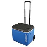 Coleman 60 QT Performance Wheeled Ice Box, 56L, Large Cooler Box with 2 Wheels and Handle, Holds ice for up to 4 Days, Capacity 94 cans, Blue