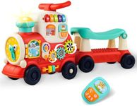 Ride On Toys for Toddlers 1-3 Boys Girls, 4-in-1 Push Pull Sit and Ride Train, Walking Car Toy for 1 Year Old Learning to Walk, Sit-to-Stand Walker for Baby Kids Ages 1 2 3 4 Outdoor Indoor Toy