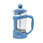 Nerthus FIH 791 French Plunger Coffee Maker, PP/Borosilicate Glass/SS, Blue, 350 ml