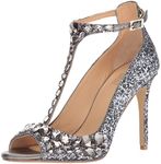 Conroy Metallic Glitter Evening Shoe, Smoke Glitter, 7.5