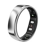 RingConn Gen 2 Air, Ultra-Thin AI Smart Ring, Size First with Sizing Kit, 10-Day Battery Life, Sleep/Heart Rate/Stress/Fitness Tracker, Compatible with Android & iOS - Size 11, Galaxy Silver