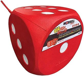 Morrell Big High Roller 17 Pound Compound and Crossbow 6 Sided Any Tip Dice Cube Archery Target with 6 sides, 21 bullseyes, and Carry Handle, Red