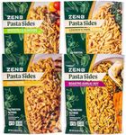 ZENB Gluten Free Pasta Sides Variety Pack - Made From 100% Yellow Peas, Non-GMO & Vegan- Excellent Source of Fiber & Protein, Broccoli & Almonds, Roasted Garlic Soy, Chili Fiesta, & Cashew e Pepe- (Pack of 4)