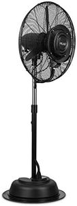 NewAir 24" Pedestal Misting Fan | 7500 CFM | Adjustable Mist Levels | Water Tank | 3 Fan Speeds | Black Mister Fan | Perfect for the Patio, Back Yard, or Outdoor Dining Space