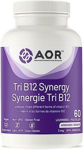 AOR - Tri B12 Synergy, 60 Lozenges - Vitamin B12 Supplement - Heart Health and Heal Your Nervous System - Combines Three Different Forms of B12 Adenosylcobalamin, Methylcobalamin and Hydroxocobalamin