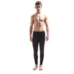 Jasmine Silk Mens Pure Silk Thermal Long Johns Black (Large)