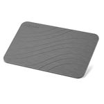 DRYSOLU Stone Bath Mat Diatomaceous Earth Bath Mat Stone Shower Mat Fast Water Drying Ultra Absorbent Pad Diatomite Mat,Non-Slip Mat for Bathroom Shower,Kitchen,Pet,15.35x23.62in,Hard,Gray,1-Pack