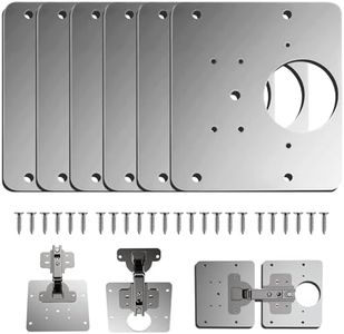 Armario placa de reparación de bisagras, 9 x 9 cm, para madera, muebles, estantes, gabinete,bisagras de armario (Plateado6)