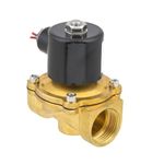 Ampereus AZH-UK-98552-2W-200-20 Ac220V 3/4 Inch Brass Electric Solenoid Valve Water Air Fuels