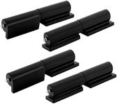 4 Pack Gate Hinges, 7 inches Heavy Duty Gate Hinge, Weld-On Install Fence Gate Hinge, Gate Hinges For Wooden Fences Heavy Duty, Gate Hinges For Metal Gates, Fence Hinges for Outdoor Gate - Black Color