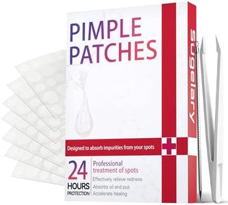 Sugelary Lot de 252 patchs d'acné à boutons, utilisation de jour et de nuit, 2 en 1, hydrocolloïdes invisibles et naturels avec de l'huile d'arbre à thé et de l'acide salicylique