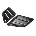 Bonnet Engine Hood Cover,Car Hood Vent Scoop,2 Pcs Engine Hood Air Vent Cover ABS Front Upper Bonnet Hood Air Outlet Grille Replacement for F (Carbon Fiber)