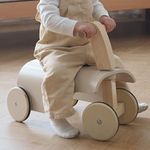 Avenlur Kids Ride On Toys for 1+ Year Old, Baby Balance Walker Car Toddler Wooden Ride-On Toy with Wheels (White)