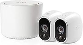 Arlo HD Wireless Home Security Camera System CCTV, Wi-Fi, Night Vision, Indoor or Outdoor, HD, Free Cloud Storage, 2 Camera Kit, VMS3230