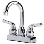 Builders Shoppe 1203CP RV Mobile Home Non-Metallic 4" High Arc Swivel Bar Faucet Chrome Finish