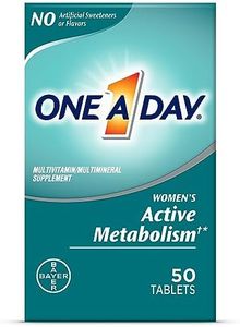 One A Day Women’s Active Metabolism Multivitamin, Supplement with Vitamin A, C, D, E and Zinc for Immune Health Support*, Iron, Calcium, Folic Acid & more, 50 Count (Packaging May Vary)