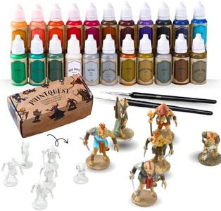 iPEAU Acrylic Miniature Paint Kit, 22 Waterbase Model Paint Beginner Set