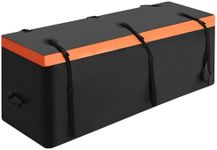 GarveeTech Hitch Cargo Carrier Bag 15 Cu Ft, Heavy Duty Waterproof Cargo Traveling Bag for Car Truck SUV Vans' Hitch Trays and Hitch Baskets, 6 Reinforced Straps, Waterproof Zip