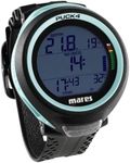 Mares Puck 4 Wrist Dive Computer | Entry-Level Watch-Style One Button Control Underwater Scuba Diving Computer, Black/Aqua