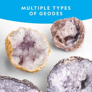 National Geographic Premium Geodes Kit – 10 Break Open Crystal Rocks