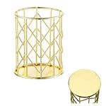 Amycheer Pencil Cup Wire Metal Mesh Pen Holder Make Up Brush Holder, Pen Cup Pen Organizer Accessories for Desk Office Home School 1PC-Gold