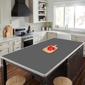 72''x36'' Large Silicone Mat for Kitchen Counter, Non-Slip Heat Resistant Countertop Protector, Waterproof Multipurpose Mat for Kitchen Island, Dark Gray