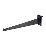 Dazzling Displays 10-Pack of 12" Black Gridwall Knife Shelf Bracket with Lip - Fits All 3" Grid Panels