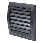 150x150mm / 6x6 inch Air Vent Cover - Adjustable Ventilation Grille with Flyscreen - ABS Plastic Anthracite