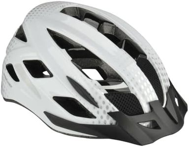 Fischer Cycling Helmet Urban Lano - Bike Helmet with Adjustable Fit & Shock Absorption Featuring 20 Vents - Bicycle Helmet with Insect Screen & Removable Visor for Comfort & Safety - S/M - White