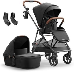 MAMAZING Air Lux Baby Stroller, Strength Carbon Fiber Frame & Only 15.8lbs, Infant Stroller with Bassinet & Cup Holder, One-Hand Compact Folding & Reversible Seat, Soft Insert & Car Seat Adapter