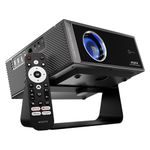 WZATCO Yuva Blaze Plus, Netflix Certified, Smart Home Projector 4k Ultra HD, Native 1080P Fully Automatic, 1000 ANSI, HDMI ARC, WiFi 6 & BT, Screen Mirroring, Portable Room Cinema, 270° Rotate, Grey