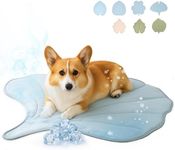 Vagascape Dog Cooling Mat - Large Leaf Shaped, Washable, Non-Slip, Summer Pad for Dogs and Cats, Durable Cotton, Lightweight