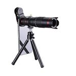 Elevea (15 Yers Warranty Limited) 22X Telephoto Telescope, Universal 4K HD Phone Telephoto Lens Smartphone Zoom Camera Lens Kit Easy to Carry Telescope Cell Phone Zoom Lens (Black)