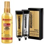 Wondersoft Professional Pro Keratin Hair Straightener & Smoothening, Cream With Olive Oil & Wheat Protein &Pro Keratin Hair Serum 100ml (Pack of 2) 300gm
