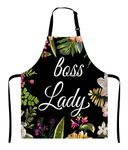 Wasach Lady Bib Apron with Adjustable Neck for Men Women,Suitable for Home Kitchen Cooking Waitress Chef Grill Bistro Baking BBQ Apron