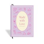 7mm Recipe Journal | Made with Love Mauve | Make your own Recipe and Cook Book | Kitchen Essential | A5 Size | 4 Sticker sheets | Hardbound and Laminated | 21 by 14.8 cms