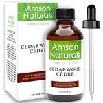 Cedarwood Essential Oil 4oz / 120 ml by Amson Naturals - 100% Pure & Natural Cedarwood oil for Hair, Diffusers, Candles, Soap making.