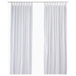 Ikea Cotton Solid Curtains, Standard, White, 1 Pair,lined