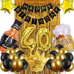 Party Propz 40th Birthday Decorations for Men & Women - 33Pcs Birthday Decoration - 40th Birthday Decorations For Women/ 40 Birthday Decorations/ Birthday Decoration for Husband / 40 Years