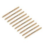 sourcing map 5x65mm Hanger Bolts, 12pcs Double Ended Self-Tapping Thread Wood to Wood Dowel Screws for Wood Connecting