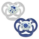 Dr Brown's Natural Flow Advantage Glow in the Dark Soother - Stage 2 (6-18 months), Blue, 2 pack