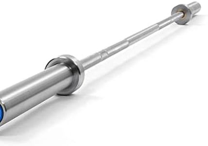 CAPITAL SPORTS Hybrid Women : Barre Olympique de Musculation Professionnelle, Longueur: 201 cm, Poids: 15 kg, Monture: 50 mm Ø, poignée: 25 mm Ø, Charge Max: 650 kg, Acier, marquage poignée, Argent