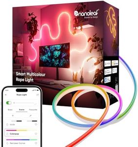 Nanoleaf Essentials LED Rope Light, Smart Neon Rope Light Works with Matter, Alexa, Apple & Google Home, DIY Lightstrip for Wall, Multicolor Lightstrips with Music Sync for Bedroom, 16.4ft