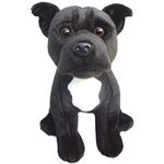 Staffordshire Bull Terrier (Black) Soft Toy 12"