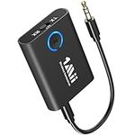 1Mii Bluetooth 5.3 Transmitter Receiver, aptX HD Low Latency aptX Adaptive for Audio, Bluetooth Transmitter for TV to Headphones, Wireless Aux Bluetooth Audio Adapter for TV/Speakers/Car/Air/Earphones